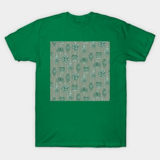 Sage Green Christmas Bubbles T-Shirt